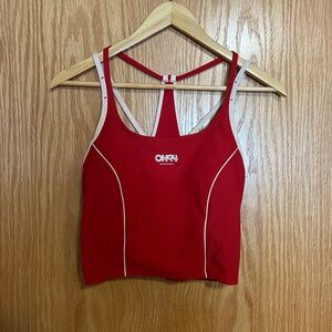 Red and White Activewear Set Top - Old Navy - Size S